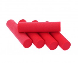 Foam Cylinders, Red, 10 mm